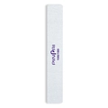 Lima de uñas blanca en forma de luna con grano 100/180 y logotipo impreso profesional - Forma Rectangular / Grano 100/180