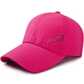 Casquette de baseball en mesh rose avec lettrage latéral pour protection solaire sportive - Réglable / Rose Rouge