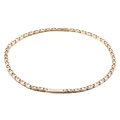 Collar de eslabones minimalista de acero de titanio oro rosa con grabado de marca - Dorado / Collar