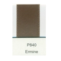 Ermine dark brown single-faced satin ribbon sample card for gift packaging, style P840 - Ermine (P840)