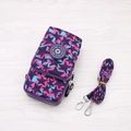 Vertical mini crossbody phone bag with multi-layer zippers and bright star pattern - Star