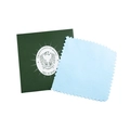 Sky blue microfiber jewelry polishing cloth with green anti-tarnish packaging card - 8x8cm / Light Blue
