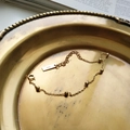 Elegant 18K gold-plated S925 sterling silver bead chain bracelet on vintage brass tray - Bead Station Chain / 18K Gold