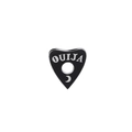 Gothic Ouija Planchette Brosche mit Mond-Design aus schwarzer Emaille und Silber - Ouija-Planchette-Stil (C1359-1)