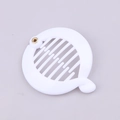 Pinza tipo banana redonda blanca minimalista para coleta hecha de resina lisa - Blanco