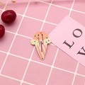 Cute ice cream shaped hair clip with colorful sprinkles and pink striped cone detail - 8# Ice Cream