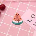 Cute pink watermelon shaped BB hair clip with colorful fruit print and metal paint finish - 7# Sliced Watermelon