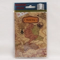 Custodia per passaporto vintage in PVC con mappa del mondo, torre Eiffel e porta carte - Mappa della Torre Vintage
