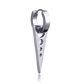 Silberner hohler Dreieck-Punk-Ohrclip aus robustem und rostfreiem Edelstahl - Pierced Hoop-Stil / Stahlfarbe