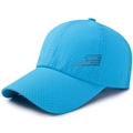 Bright blue breathable mesh baseball cap for summer sun protection and outdoor sports - Adjustable / Sky Blue