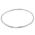 Collar minimalista de acero inoxidable plateado con colgante magnético grabado - Color Acero / Collar