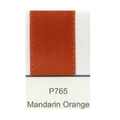 Single-faced polyester satin ribbon in Mandarin Orange shade P765 for gift wrapping - Mandarin Orange (P765)