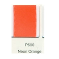 Neon Orange single-faced polyester satin ribbon color swatch for gift wrapping - Neon Orange (P600)