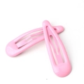 Pair of two candy-colored pink enamel BB hair clips for women on a clean white background - Deep Pink