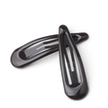 Set of two black teardrop-shaped candy color hair clips on white background - 2 Pcs/Set / Dark Brown