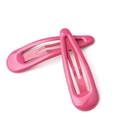 Pair of vibrant pink candy-colored metal BB hair clips for women and children - Carmine