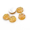 12mm ronde oranje hars druzy cabochons met platte achterkant voor sieraden en hobby - Oranje (10) / 12mm Dikke Full Sky Star