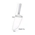Polished stainless steel cake server with serrated edge 18cm length and 51g weight - Silver