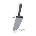 Silver stainless steel cake server with serrated edge and 18cm length dimensions - Black