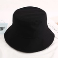 Classic black reversible bucket hat in premium cotton fabric for a minimalist street look - Sloth Floral-Black Green Reversible