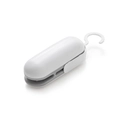 Mini sigillatrice portatile per sacchetti in bianco e grigio con gancio appendibile - 1ª Gen Batteria-Grigio