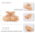 Orangene Acryl-Haarklammer Seestern mit hochwertigen Strasssteinen 9.5cm Länge - Gold