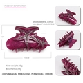 Magenta Acryl-Haarklammer in Seestern-Form mit Strasssteinen, 9,5 cm Variante - Lila