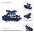 Blue acrylic starfish hair claw clip with rhinestones for elegant styling - Dark Blue