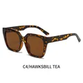 Lunettes de soleil carrées vintage avec monture écaille et verres teintés thé - Monture Écaille de Tortue Verres Thé