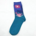 Artistic oil painting style men's cotton socks featuring an impressionist landscape pattern - Impression Sunrise