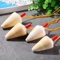 Natural conch shell whistles with red plastic tips and yellow hanging ropes - Yellow Shell Whistle