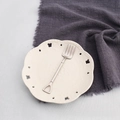 Fourchette créative en acier inoxydable avec manche pelle sur assiette en céramique - Fourchette Pelle Argent Original