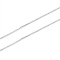 Professional silver 304 stainless steel O-chain necklace with polished round links - 0.5mm / Silver