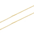 Classic 304 stainless steel golden O-chain necklace for men and women on white background - 0.5mm / KC Gold