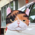 Harajuku style calico cat face crossbody bag with plush ears and metal chain strap - Calico Cat