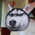 Harajuku husky dog head chain bag with 3D digital print and creative animal design - Small Husky