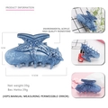 Blaue Acryl-Seestern-Haarklammer mit Strass, 9,5 cm Haarkrebs für modisches Styling - Hellblau