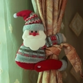 Weihnachts-Vorhangschnalle mit Weihnachtsmann-Plüsch und Strickmuster für die Festdeko - Weihnachtsmann