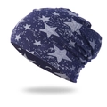 Berretto sottile blu scuro con stelle per uomo e donna ideale per sport e tempo libero - Regolabile / Blu navy