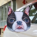Bolso bandolera Harajuku con estampado realista de Boston Terrier y correa de cadena - Bulldog
