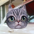 Harajuku style crossbody chain bag with a 3D realistic tabby cat face print and ears - Grey Tabby Cat