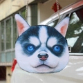 Bolso de hombro de felpa Harajuku con cara de perro Husky y llamativos ojos azules - Husky