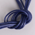 Cordon ciré bleu foncé 2mm pour collier avec texture tressée pour bijoux DIY - 5m/sac 2MM / Bleu Foncé