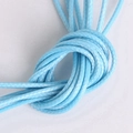 2mm light blue waxed cord necklace string for handmade jewelry DIY bracelets - 5m/bag 2MM / Light Lake Blue