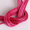 Cordon de cire tressé rose rouge de 2 mm pour colliers et bracelets artisanaux - 5m/sac 2MM / Rouge Rose Foncé