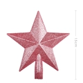 Pink glittered Christmas star tree topper 15cm size for festive holiday decoration - 15CM / Pink