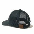 Sparkly black sequin ponytail baseball cap with breathable mesh and C.C leather patch - Glitter Navy Blue