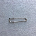 Single silver metal safety pin for scarves and shawls DIY clothing accessories - Silver