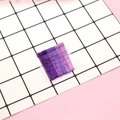 Set of 10 purple glitter wavy metal hair clips for girls on a white grid background - Glitter Purple