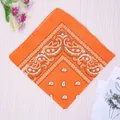 Orange paisley bandana featuring classic paisley patterns for outdoor cycling and hip-hop - Orange